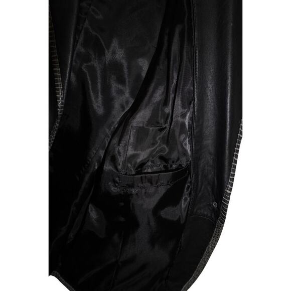 Tony Lama Genuine Leather Blazer Jacket Women’s L  Western Snake Trim Black Coat - Picture 4 of 5